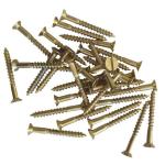 4.0X25MM Wood Screw Brass PK30