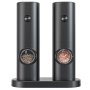 LED Electric Spice Grinder Set 2 Pack Salt And Pepper Mill With Stand