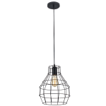 Wire Cone Pendant Light Black