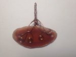 Agate Slice Pendant Orange PLP28