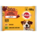 Mixed Selection Chicken Lamb & Liver Mix In Jelly Dog Food Pouch 4 X 100G