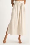 Palesa Linen Midi Skirt - Beige - S