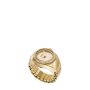 Fossil Ring Watch Womens Gold Stainless Steel Strap WATCH-ES5319