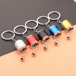 Car Gear Box Keychain Six-speed Manual Shift Gear Key Chain Car Refitting Metal Pendant Car Key Ring Auto Part Model Gearbox Key