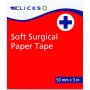 Clicks Soft Surgical Paper Tape 50MM X 3M