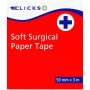 Clicks Soft Surgical Paper Tape 50mm X 3m
