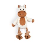 Afp Dog Toy Lambswool Cuddle Knotted Rope - White