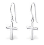 C644-C35533 - 925 Sterling Silver Cross Dangle Earrings 10X15MM