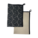 Peppercorn Black Kitchen Towel Set Of 2