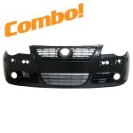 Vw Polo 9N3 Bujwa Front Bumper 05-09 Combo With Fog Holes