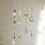 1PC/4PCS Crystal Sun Catcher Stars Moon Butterfly Feather Prism Ball Lighting Home Window Room Decoration Wind Bell Pendant Garden Light Ornaments Holiday Gifts For