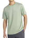Reebok Men's Bolt Strike Short Sleeve Crewneck T-Shirt Standard Fit Cool Touch Jersey Fabric Iceberg Green Small