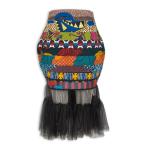 Black Multi Cotton Skirt