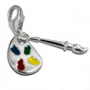 C12-C15166 - 925 Sterling Silver Paint Palette Charm Dangle