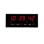 Digital LED Number Wall Clock With Date & Temperature Display