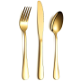 Gold Cutlery Set Of 54 Pieces 18 Knives 18 Forks And 18 Spoons For Decor