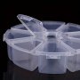 8-Compartment Organizer Storage Box - Multipurpose Clear PP Plastic Container For Jewelry Beads Diamond Painting Tools Fishing Hooks And Small Accessories - Transparent Craft