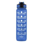 The Classic Motivational Time Marker Water Bottle Blue