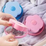 2PCS Reusable Laundry Hair Catcher - Floating Pet Fur & Lint Removal Easy Clean Mesh Pouch For Washing Machines Blue pink