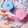 2pcs Reusable Laundry Hair Catcher - Floating Pet Fur & Lint Removal Easy Clean Mesh Pouch For Washing Machines Blue/Pink