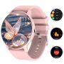 Pink Smartwatch For Women - Heart Rate Sleep Tracking Fitness Watch