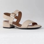 Toni Leather Block Heel Sandal - Ivory - 9