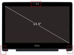 Dell Inspiron 13 7368 7378 13 5368 5378 7KF9N 07KF9N 13.3 1920 1080 Fhd 40 Pin Right B133HAB01.0 Lcd Screen With Touch Panel Ass