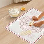 Extra Thick Non-stick Baking Mat - Bpa-free Non-slip Surface For Pizza Cakes & Pastries - Perfect For Home Kitchens & Restaurant