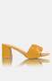 Ladies Block Heel Sandals - Mustard - Mustard / UK 7