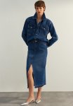 Midi Denim Skirt - Dark Blue