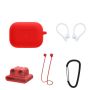 5 In 1 Silicone Protective Cover Accessories Kit Compatible With Airpods Pro - Red
