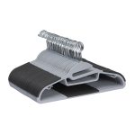 Amazon Basics Rubber Coated Plastic Hangers Pack Of 50 Grey