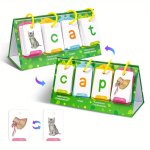 Interactive Word Construction Desktop Pocket Chart And Tent Cards Set - Educational Spelling Toy Perfect For Special Education And Communication Enhancement Detail Colors Vary