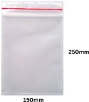 Small Zip Seal Bags 150MM X 250MM Plastic Storage Pouch