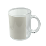 11OZ Plain Glass Mug With Patch - Sublimation Express
