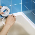 1 Roll Caulk Tape Waterproof Pvc Sealing Tape Self Adhesive Tape For Kitchen Countertop Sink Bathtub Bathroom Shower Toilet And
