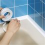 1 Roll Caulk Tape Waterproof Pvc Sealing Tape Self Adhesive Tape For Kitchen Countertop Sink Bathtub Bathroom Shower Toilet And Floor Wall