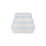 3 Piece Portable Lunch Box With Lids 9503