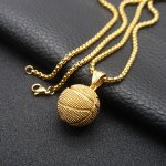 1PC Punk Basketball Pendant Alloy Necklace Men's Sports Jewelry
