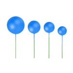 H-select Cake Ball Picks 2-4CM Shimmering Blue 10PC Tbd