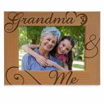 Kate Posh Grandma And Me Engraved Natural Wood Picture Frame I Love You Grandma Grandparent's Day Best Grandma Ever Grandmother