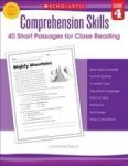 Comprehension Skills: Short Passages For Close Reading: Grade 4