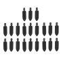 21 Pcs Black Leaf Shaped Hair Clips For Bangs Sectioning And Makeup
