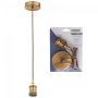 Bright Star Lighting Pendant Light Complete Cup N Cord Brown