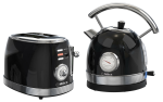 Milex Retro Combo Toaster & Kettle Set Black