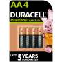 Duracell Rechargeable Batteries Aa 2500MAH 4 Pack