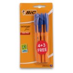 BIC Orange Ball Pen Fine 0.8MM - 7 Pack - Blue
