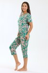 Ladies Printed 3 4 Pyjama Set