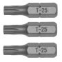 - 3PIECE 1/4INCH Drive Hex TX25 Torx Bit 25MM - TX2502503
