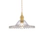 Vintage Vera Cut Glass Pendant Light Satin Gold
